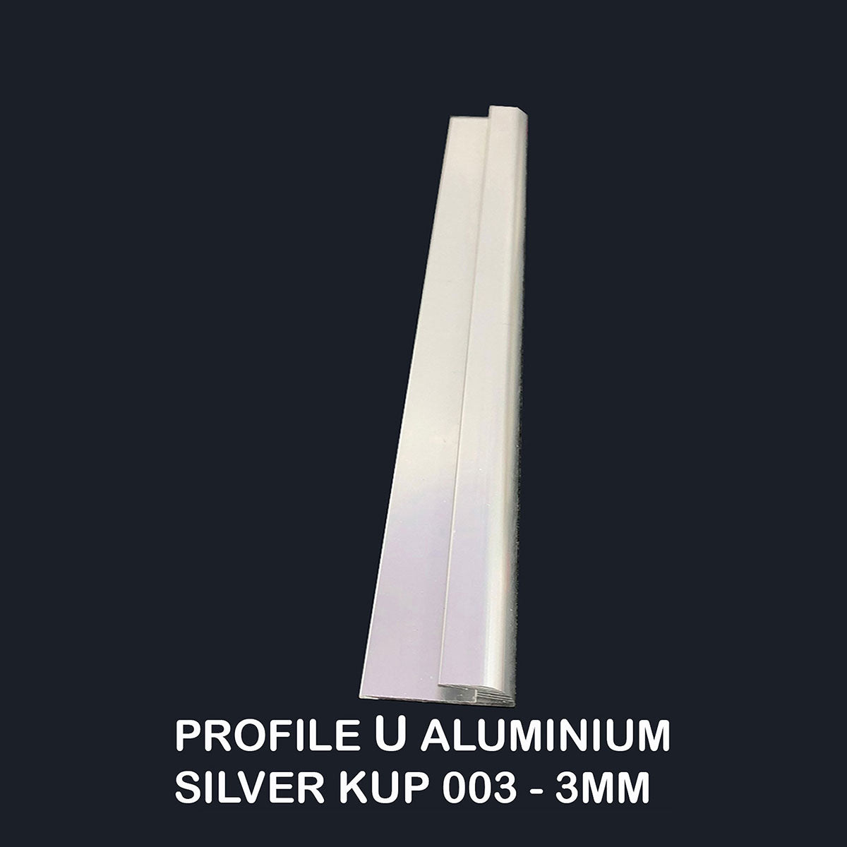 profiles u aluminium silver kup 003 3mm singapore